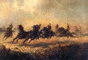 Maksymilian Gierymski Charge of Russian horse artillery oil